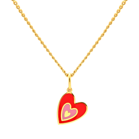 Medium Falling Heart Vibes Necklace