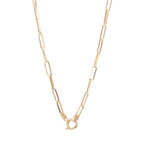 Paperclip Necklace with Circle Hook 45cm