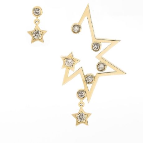 Star Set Diamond Earrings