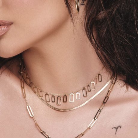 Dangling Rectangles Choker Necklace