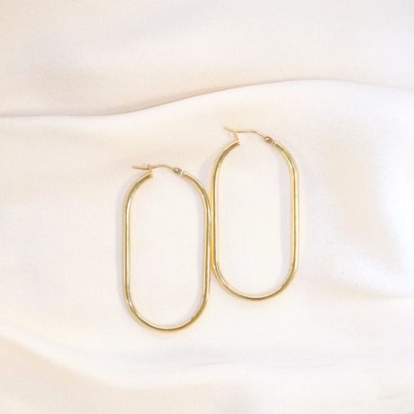 Oval Hoop Earrings