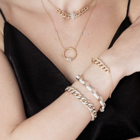 Cuban Chain Rose Gold Diamond Bracelet