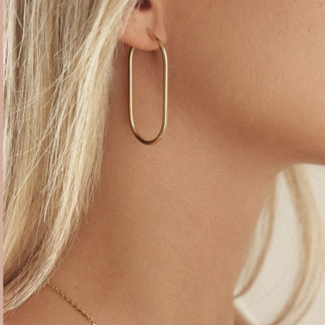 Oval Hoop Earrings