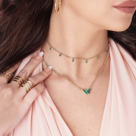 Green Stones Choker Necklace