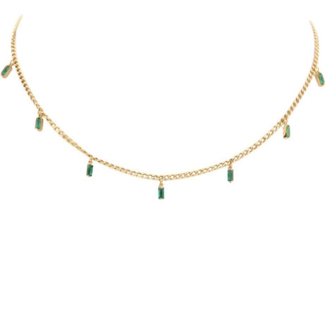 Green Stones Choker Necklace