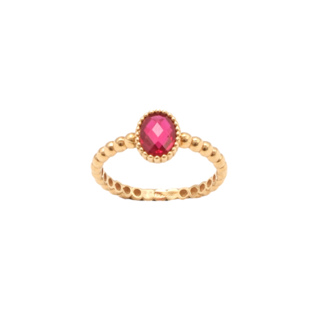 Ruby Red Oval Stone Ring