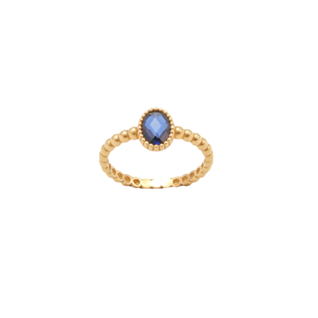 Sapphire Blue Oval Stone Ring