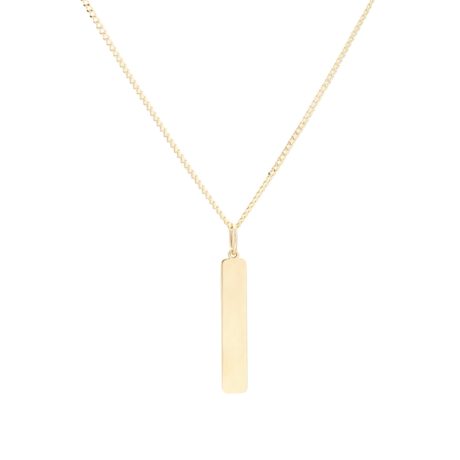 Gold Bar Men Necklace