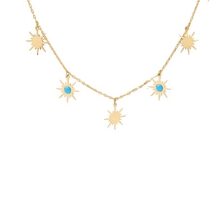 Turquoise Suns Necklace