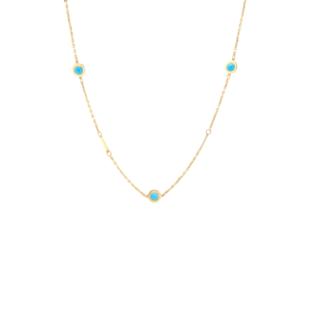 Turquoise Circles Necklace