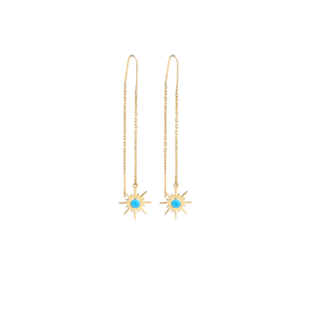 Turquoise Suns Dangling Earrings