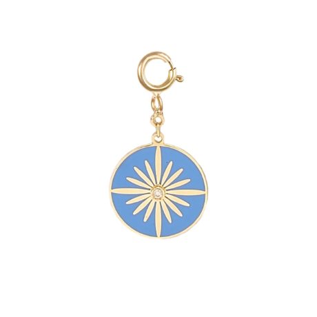 Blue Token Sun Charm