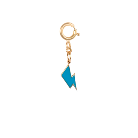 Blue Lightning Bolt Charm