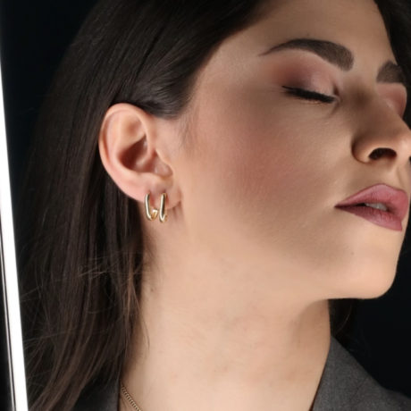 Oval Huggie Hoop Earrings - Small