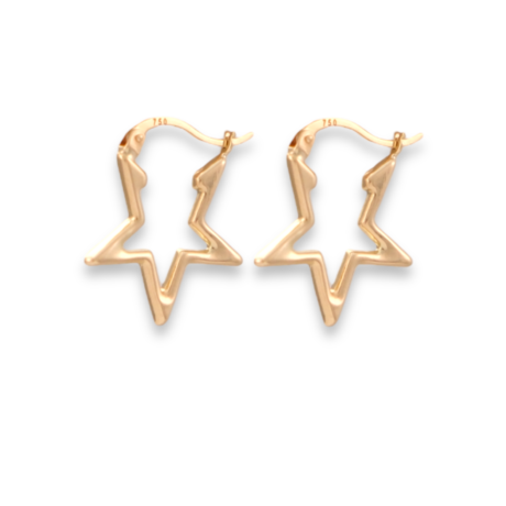 Star Huggie Hoop Earrings