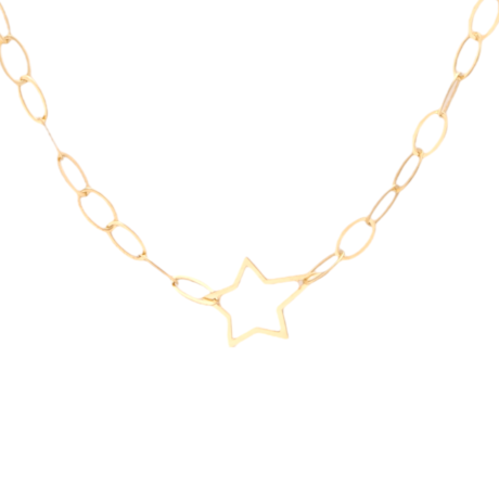 Star Oval Clip Chain Choker
