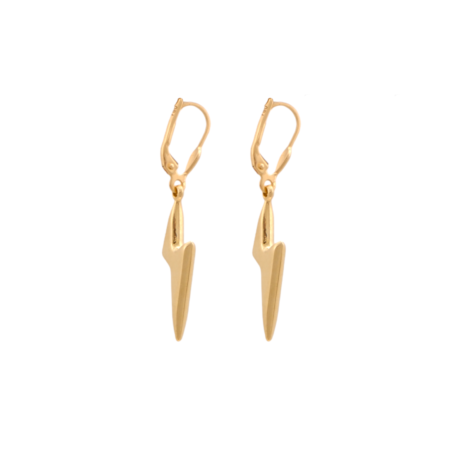 Lightning Bolt on Hoop Earrings