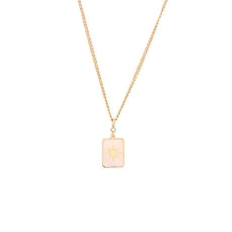 White Star Token Charm Necklace