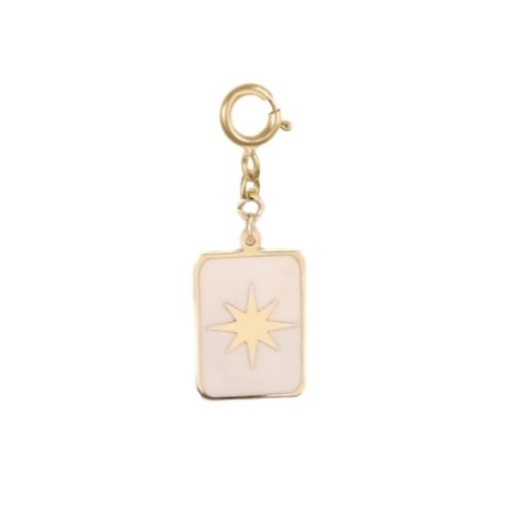 White Token Star Charm