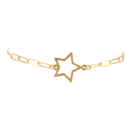 Star Paperclip Chain Bracelet