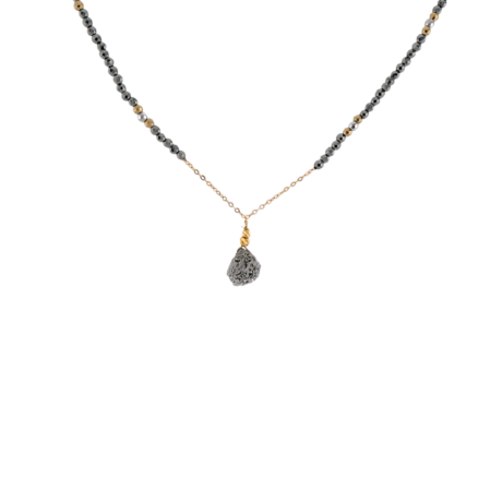 Grey Disco Ball Necklace