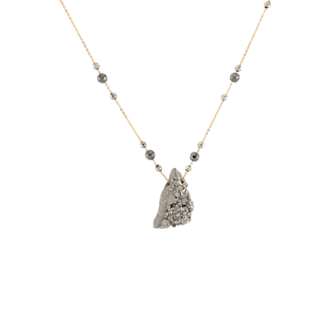 Grey Sparkle with Small Disco Balls Necklace